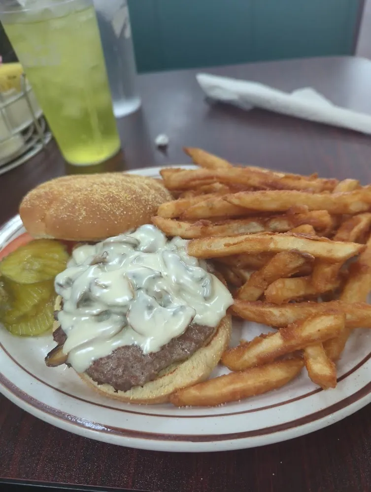 Mushroom and Swiss Burger